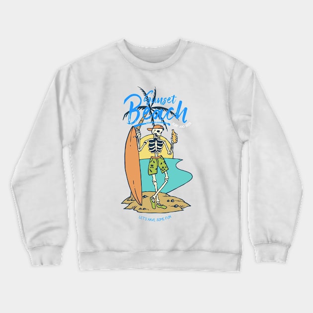 Sunset Beach Crewneck Sweatshirt by AttireCafe